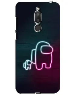Чехол для Meizu M6T (Meilan 6T) с картинкой «Among Us неон-арт»