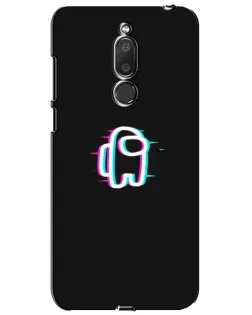 Чехол для Meizu M6T (Meilan 6T) с картинкой «Among Us неон»