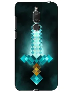 Чехол для Meizu M6T (Meilan 6T) с картинкой «Алмазный меч неон»