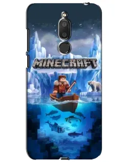 Чехол для Meizu M6T (Meilan 6T) с картинкой «Minecraft ледяной мир»