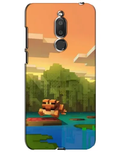 Чехол для Meizu M6T (Meilan 6T) с картинкой «Майнкрафт закат солнца»