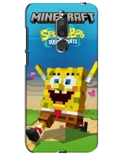 Чехол для Meizu M6T (Meilan 6T) с картинкой «Губка Боб Minecraft»