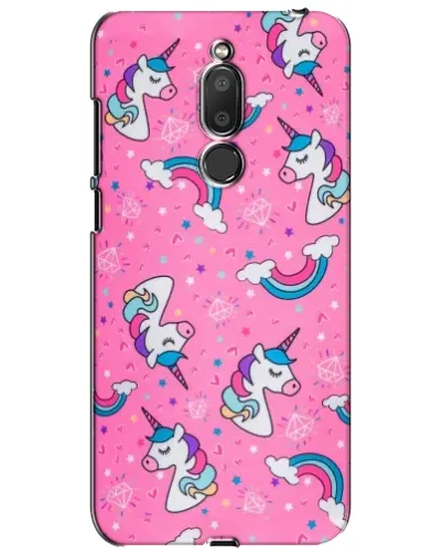 Чехол для Meizu M6T (Meilan 6T) с картинкой «Unicorn паттерн розовый»