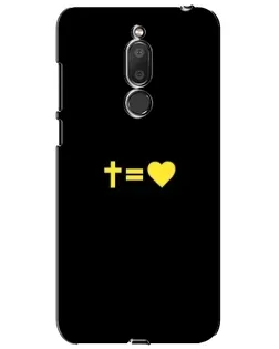 Чехол для Meizu M6T (Meilan 6T) с картинкой «Сердце и Крест»