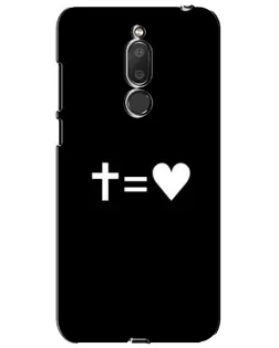 Чехол для Meizu M6T (Meilan 6T) с картинкой «Крест и Сердце»
