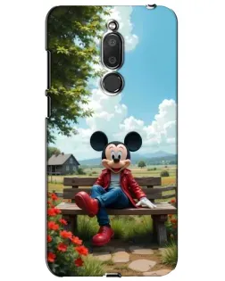 Чехол для Meizu M6T (Meilan 6T) с картинкой «Микки на скамейке»