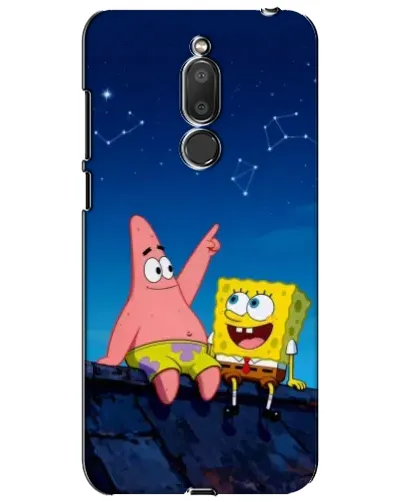 Чехол для Meizu M6T (Meilan 6T) с картинкой «Губка Боб и Патрик ночью»