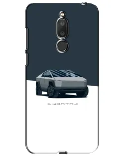 Чехол для Meizu M6T (Meilan 6T) с картинкой «Серебристый Cybertruck Tesla»