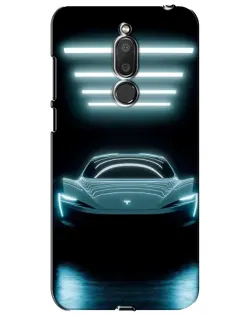 Чехол для Meizu M6T (Meilan 6T) с картинкой «Tesla в неоне»