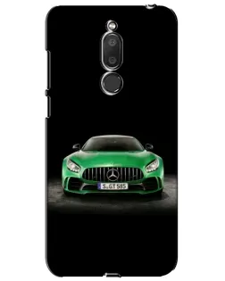Чехол для Meizu M6T (Meilan 6T) с картинкой «Mercedes — неоновый лого»