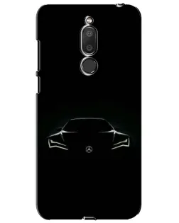 Чехол для Meizu M6T (Meilan 6T) с картинкой «Mercedes — силуэт авто»