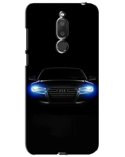 Чехол для Meizu M6T (Meilan 6T) с картинкой «Audi в неоне»