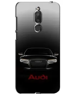 Чехол для Meizu M6T (Meilan 6T) с картинкой «Audi — градиентный контур»