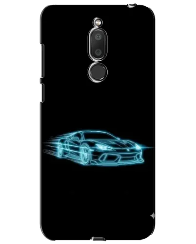 Чехол для Meizu M6T (Meilan 6T) с картинкой «Неоновый контур Lamborghini»