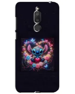 Чехол для Meizu M6T (Meilan 6T) с картинкой «Stitch в цветах»