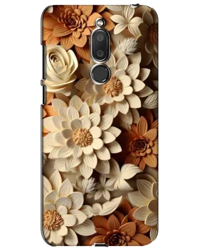 Чехол для Meizu M6T (Meilan 6T) с картинкой «Бежевый флористический декор»