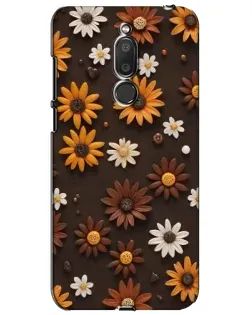 Чехол для Meizu M6T (Meilan 6T) с картинкой «Узор из маленьких подсолнухов»