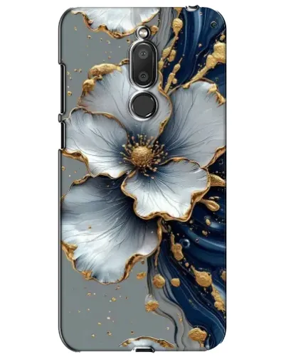 Чехол для Meizu M6T (Meilan 6T) с картинкой «Белый цветок и золотой флюид» Чехол для Meizu M6T (Meilan 6T) с картинкой «Белый цветок и золотой флюид»