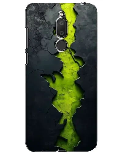 Чехол для Meizu M6T (Meilan 6T) с картинкой «Салатовый разлом скалы»