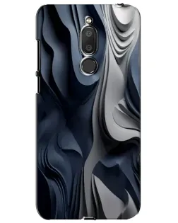 Чехол для Meizu M6T (Meilan 6T) с картинкой «Объемные синие складки»
