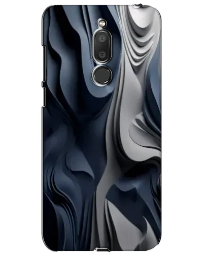 Чехол для Meizu M6T (Meilan 6T) с картинкой «Объемные синие складки»