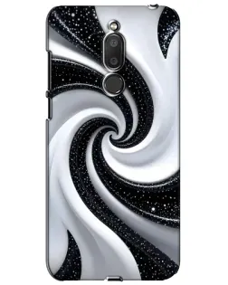 Чехол для Meizu M6T (Meilan 6T) с картинкой «Черно-белая спираль»