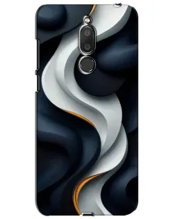 Чехол для Meizu M6T (Meilan 6T) с картинкой «Объемные черно-белые ленты»