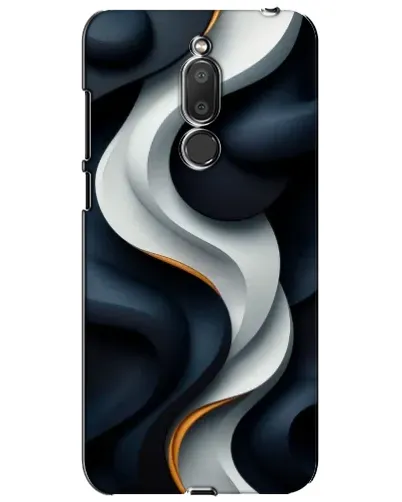 Чехол для Meizu M6T (Meilan 6T) с картинкой «Объемные черно-белые ленты»