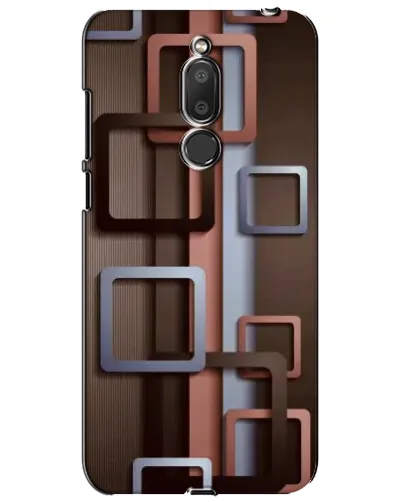 Чехол для Meizu M6T (Meilan 6T) с картинкой «Коричневые объемные квадраты»