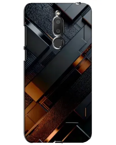 Чехол для Meizu M6T (Meilan 6T) с картинкой «Черные геометрические блоки»