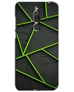 Чехол для Meizu M6T (Meilan 6T) с картинкой «Зеленые геометрические линии»
