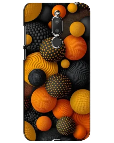 Чехол для Meizu M6T (Meilan 6T) с картинкой «Объемные оранжевые сферы»