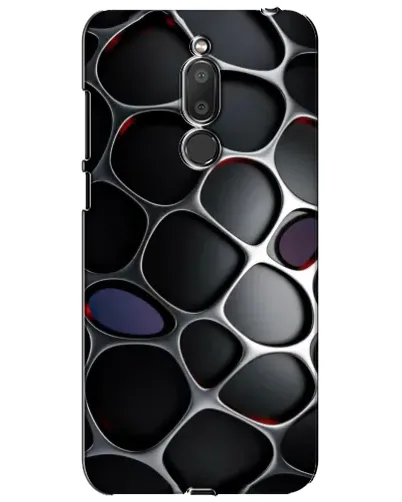 Чехол для Meizu M6T (Meilan 6T) с картинкой «Объемная темная решетка»