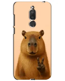Чехол для Meizu M6T (Meilan 6T) с картинкой «Капибара виктория»