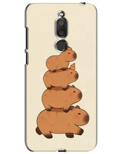 Чехол для Meizu M6T (Meilan 6T) с картинкой «Башня из капибар»