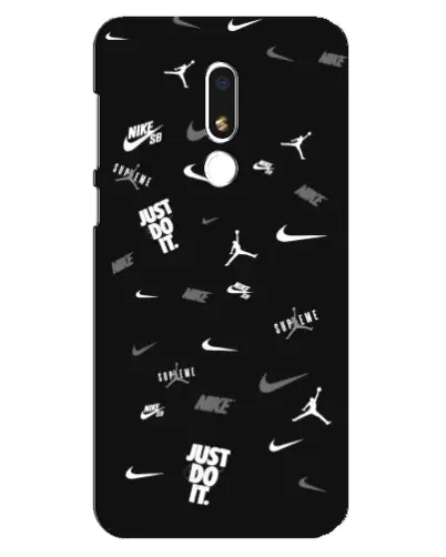 Чехол для Meizu M8 Lite с картинкой «Nike Black Pattern» Чехол для Meizu M8 Lite с картинкой «Nike Black Pattern»