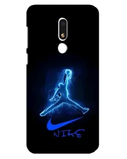 Чохол для Meizu M8 Lite з картинкою «Jordan Neon Blue»
