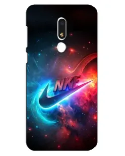 Чохол для Meizu M8 Lite з картинкою «Вогняний логотип Nike»