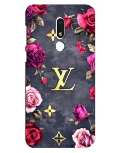 Чехол для Meizu M8 Lite с картинкой «Цветочный Louis Vuitton»