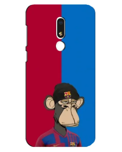 Чехол для Meizu M8 Lite с картинкой «Bored Ape — фанат Барсы»