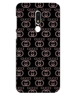Чехол для Meizu M8 Lite с картинкой «Классическая монограмма Gucci»