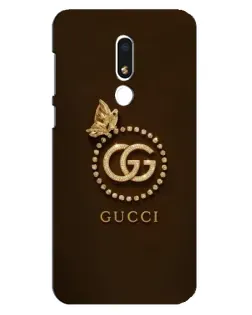 Чехол для Meizu M8 Lite с картинкой «Gucci — золотая бабочка»
