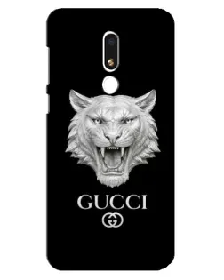 Чехол для Meizu M8 Lite с картинкой «Gucci — серебряный лев»