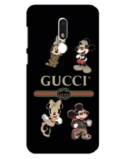 Чехол для Meizu M8 Lite с картинкой «Gucci — герои Disney и монограмма»