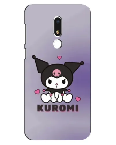 Чехол для Meizu M8 Lite с картинкой «Kuromi — фиолетовый арт»