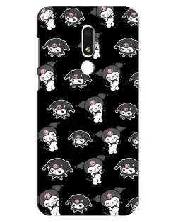 Чохол для Meizu M8 Lite з картинкою «Чорний паттерн Kuromi»