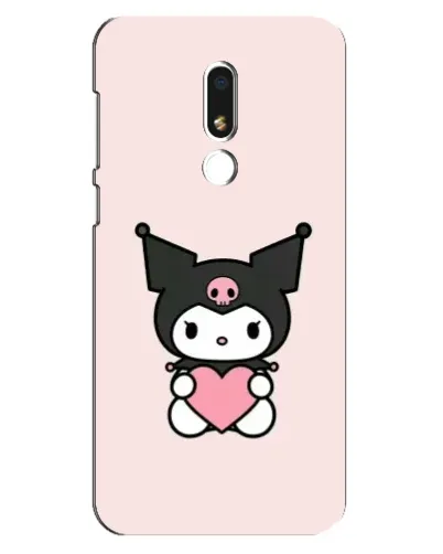 Чехол для Meizu M8 Lite с картинкой «Kuromi и сердце»