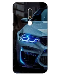 Чохол для Meizu M8 Lite з картинкою «Погляд BMW з синіми фарами»