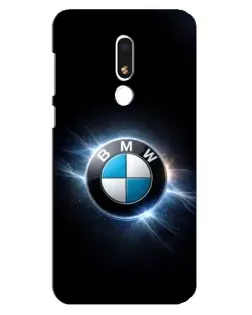 Чохол для Meizu M8 Lite з картинкою «BMW — неонове сяйво»