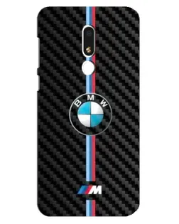 Чохол для Meizu M8 Lite з картинкою «Емблема BMW та карбон»